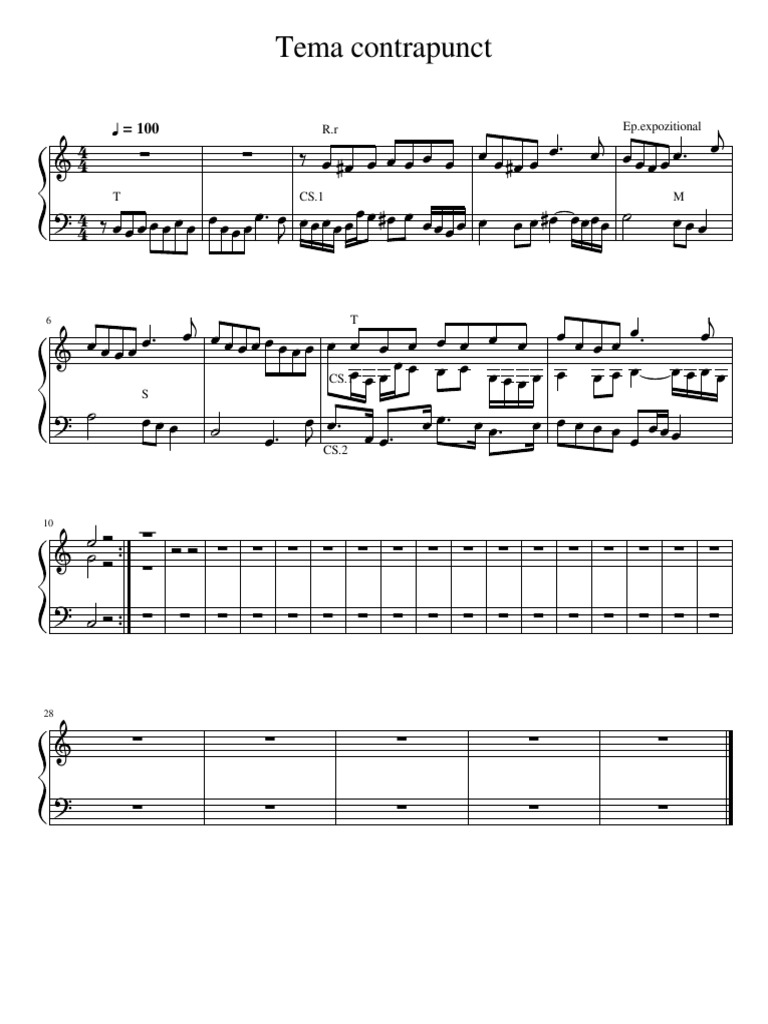 Contrapunct Theme Analysis | PDF