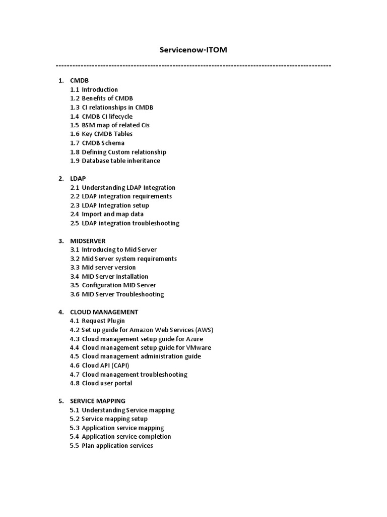 Servicenow ITOM Overview and Setup Guide | PDF