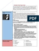 Evolution Graphic Organizer Assessment