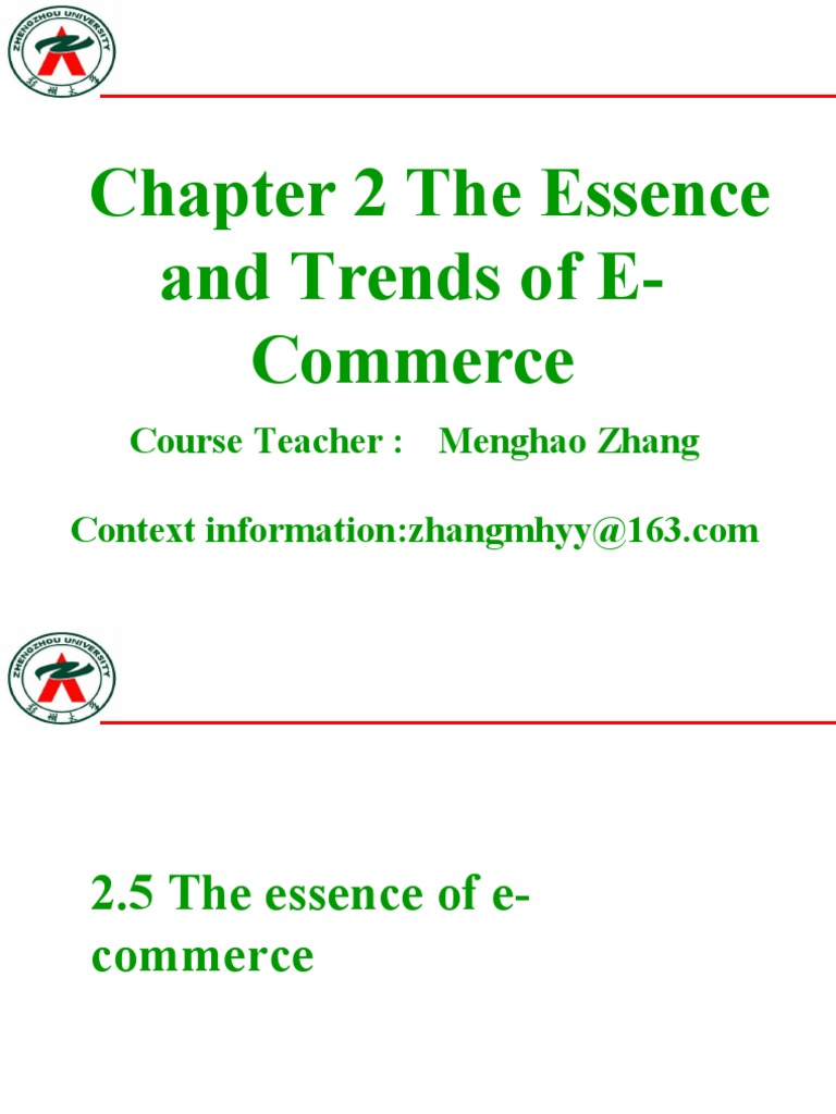 Chapter 2 The Essence and Trends of E-Commerce | PDF | E Commerce ...