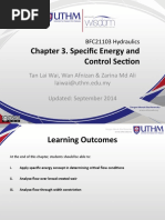 Chapter 3. Specific Energy and Control Section: BFC21103 Hydraulics