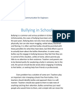 Bullying in Schools: Jad Abou Zeid 201820608 English - Written Communication For Engineers