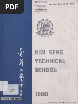 All Rights Reserved Kim Seng Technical School 1980 Pdf Sports