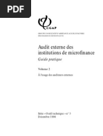 Audit externe des institutions de microfinance