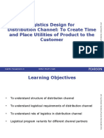 Logistics Design For Distribution Channel: To Create Time and Place Utilities of Product To The Customer