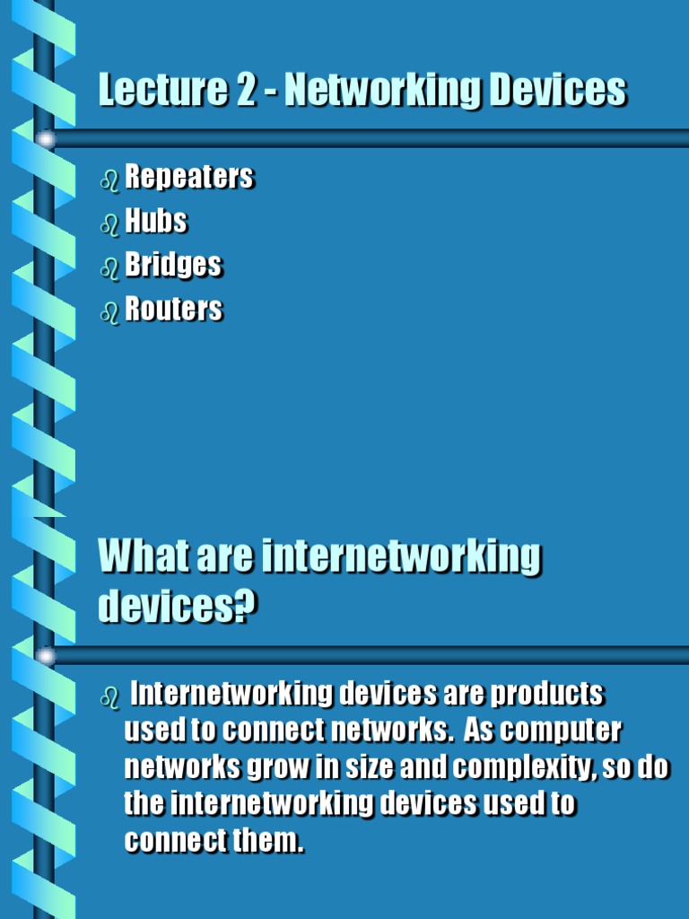 Understanding Networking Devices | PDF | Router (Computing) | Computer ...