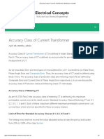 Accuracy Class of Current Transformer - Electrical Concepts