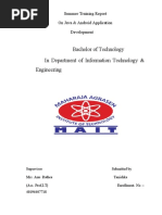 Bachelor of Technology in Department of Information Technology & Engineering