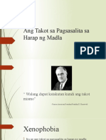 Filipino - Ang Takot Sa Pagsasalita Sa Harap NG Madla