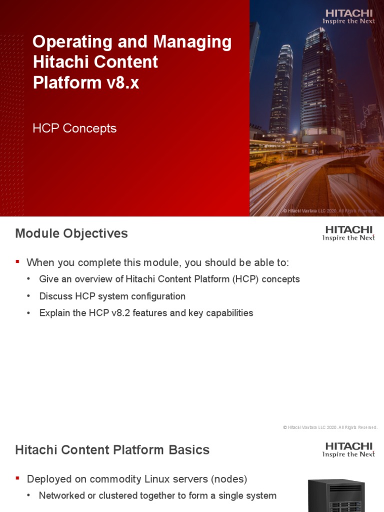 Operating and Managing Hitachi Content Platform v8.x: HCP Concepts ...