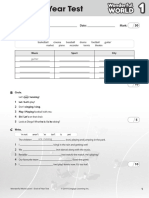 Wonderful World l1 End of Year Test PDF