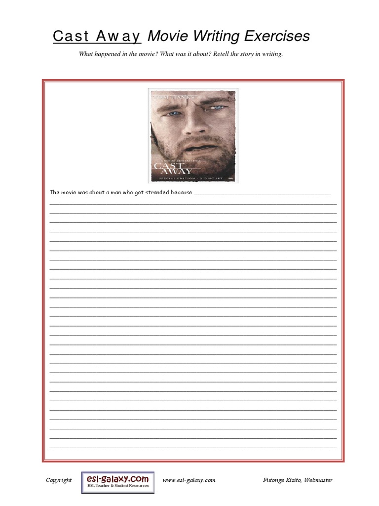 Cast Away Movie Writing Exercises PDF