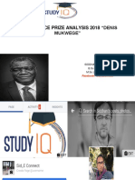 Nobel Peace Prize Analysis 2018 "Denis Mukwege": by Siddhant Agnihotri B.SC (Silver Medalist) M.SC (Applied Physics)