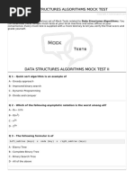 Data Structures Algorithms Mock Test