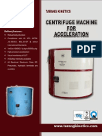 Centrifuge Machine for Acceleration