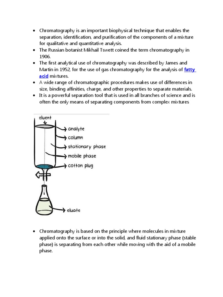 Chromatography Notes PDF Chromatography Thin Layer Chromatography