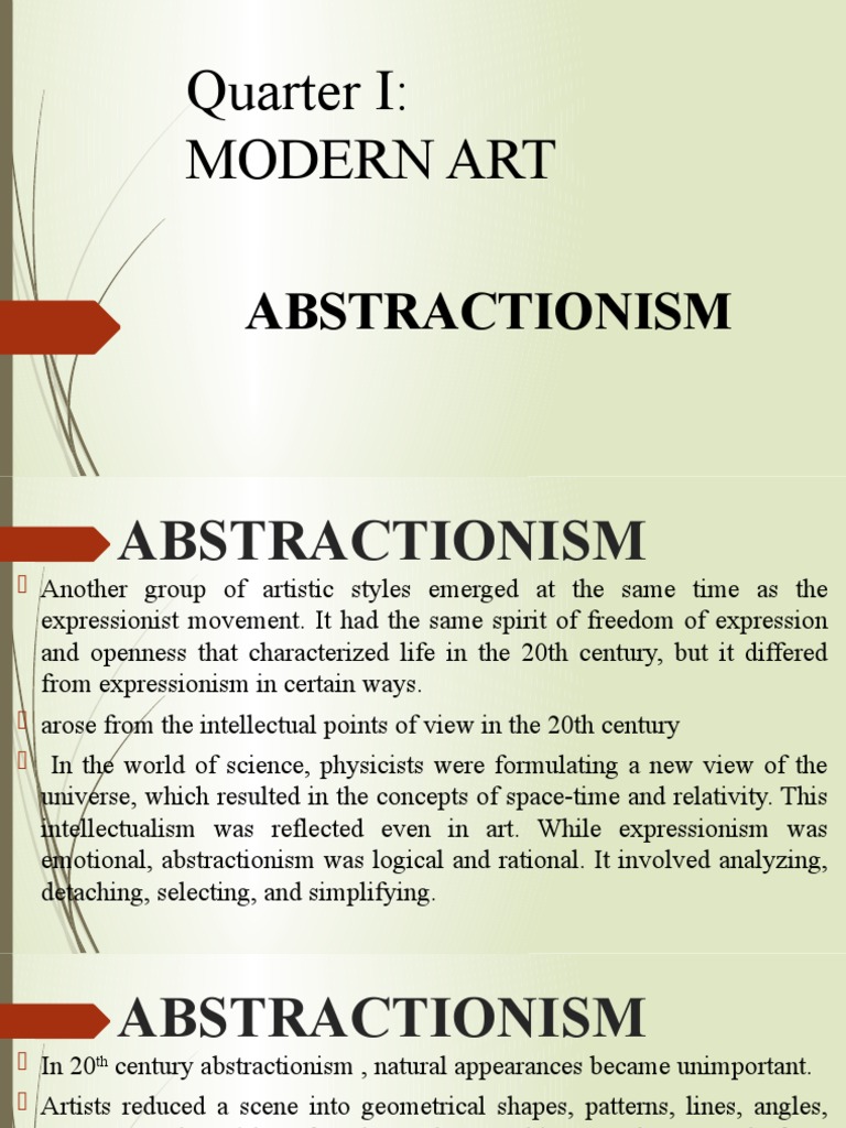 Understanding Abstractionism in Art | PDF | Abstract Art | Cubism