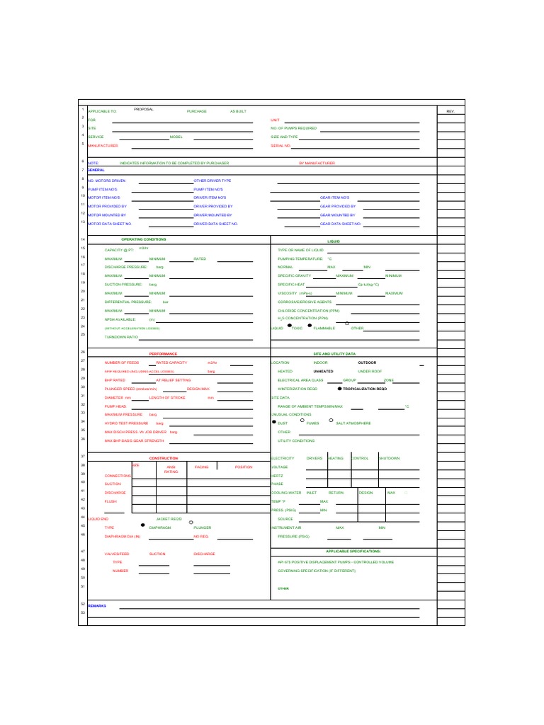 API 674 Pump Specifications Document | PDF | Valve | Pump
