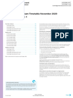 Cambridge Final Exam Timetable November 2020: Administrative Zone 4