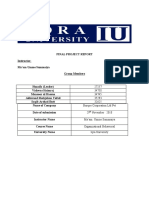 Final Project Report Instructor: Ma'am Umme Summaiya Group Members