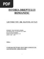 Com para Tie Intre Cele Trei Constitutii Ale Romaniei (1866,1923,1938)