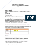 Matemáticas: Tema: Aprendamos A Cuidarnos y A Cuidar A Otras Personas Subtema: El Pictograma y La Tabla de Frecuencias