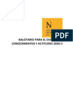 Balotario para El Examen de Conocimientos y Actitudes 2020-2