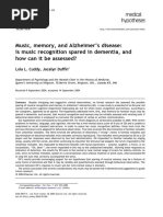 Music, Memory, and Alzheimer's Disease: Is Music Recognition Spared in Dementia, and How Can It Be Assessed?