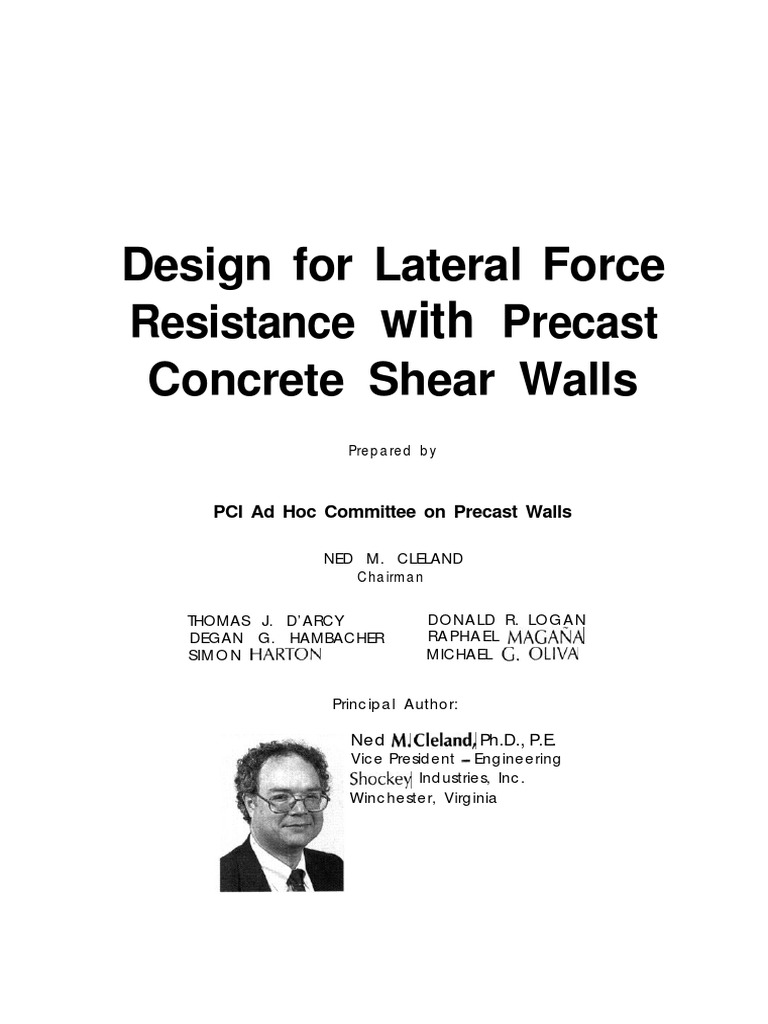 4 Design For Lateral Resistance With Precast Concrete Shear Walls PDF ...