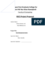 BSCS Project Proposal: Bilquis Post Graduate College For Women PAF Nur Khan Rawalpindi
