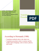 Online Class: Translation Procedure