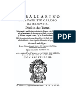 CAROSO, Fabritio - Il Ballarino (1581) (Facsimile Dance & Music Source)