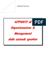 Appunti Di Organizzazione e Management Delle Aziende Sportive - Parte 1