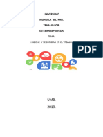 Mapa Conceptual de Higiene y Seguridad en El Trabajo