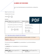 FUNCIONES, Clase 6 Algebra de Funciones