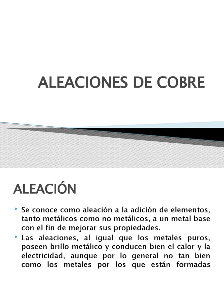 Aleaciones de Cobre y Usos | PDF | Latón | Cobre