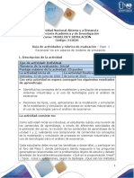 Guía de Actividades y Rúbrica de Evaluación - Paso 1 - Reconocer Los Pre-Saberes Modelos y Simulación