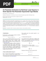 On Parameter Estimation by Nonlinear Least Squares in Some Special Two-Parameter Exponential Type Models