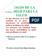 Riesgos de La Obesidad para La Salud