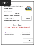 Markov Chain and Markov Processes