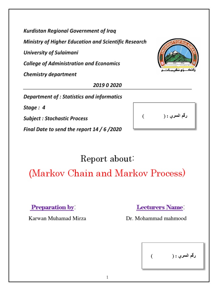 Markov Chains and Processes Overview | PDF | Markov Chain | Stochastic ...