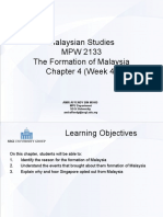 Malaysian Studies MPW 2133 The Formation of Malaysia Chapter 4 (Week 4)