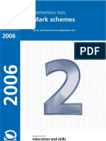 Mark Schemes: Mathematics Tests