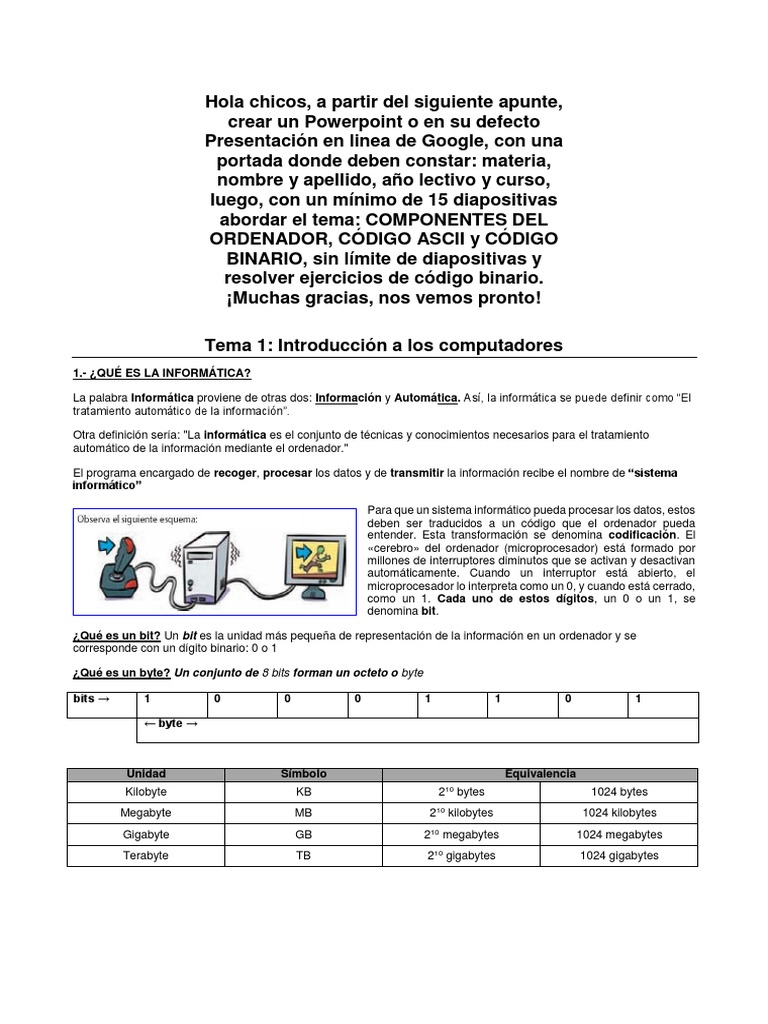 Informatica 4to Año | PDF | Almacenamiento de datos de la computadora ...