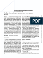 Nutritional Status and Cognitive Functioning in A Normally Ag Ing Sam Pie: A 6-Y Reassessment1