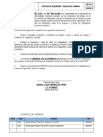 Política de Seguridad y Salud en El Trabajo