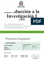 UNAB - Metodologia de La Investigacion I - U1 - S1 - CURSO