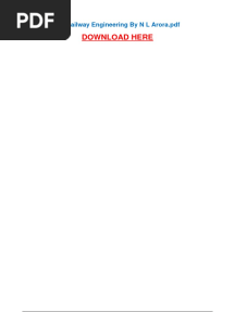 Here: Railway Engineering by N L Arora PDF