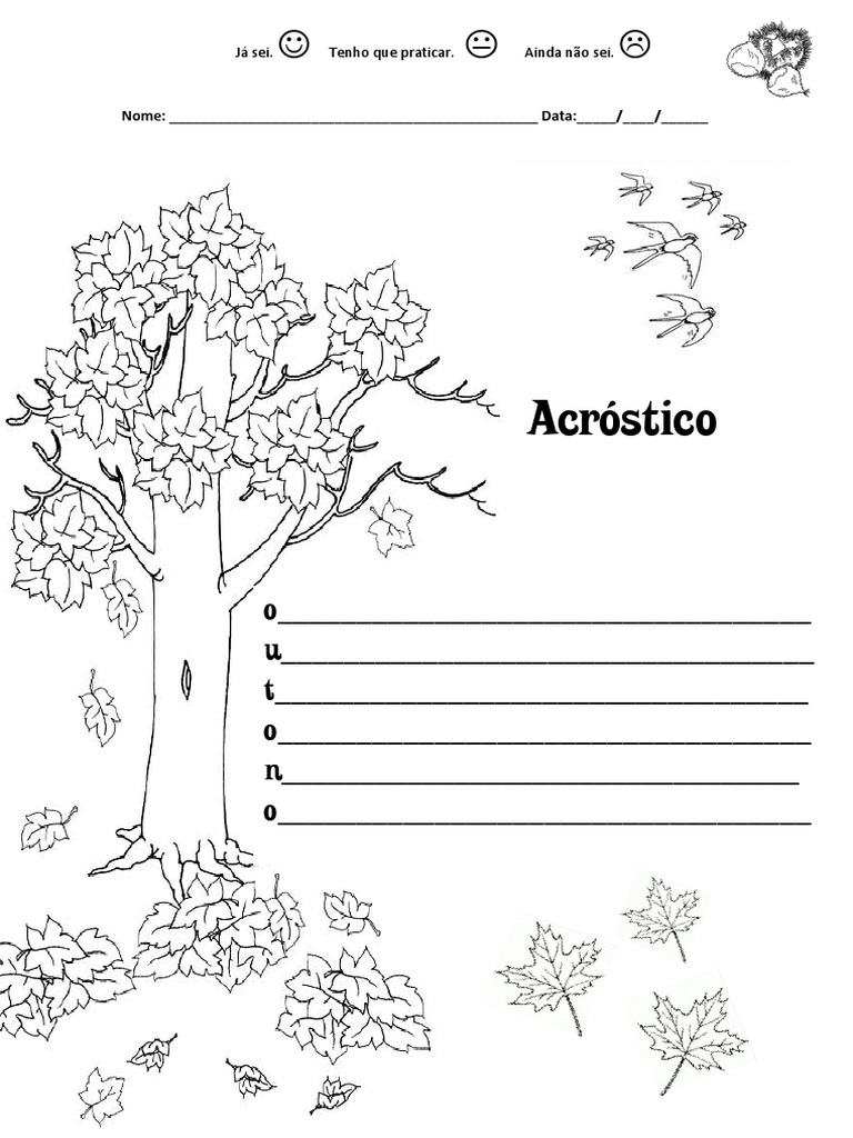 Acróstico Da Palavras Outono PDF | PDF
