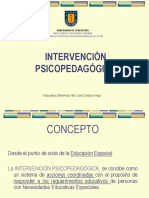 Intervención psicopedagógica en discapacidad intelectual